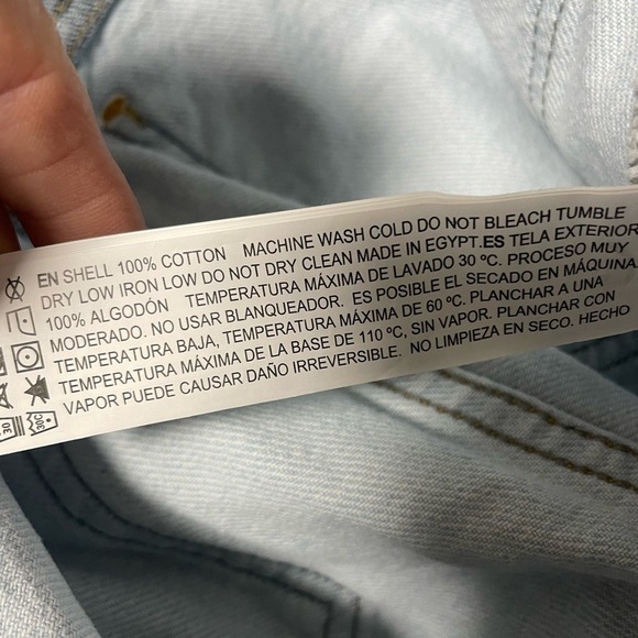 Forever 21 Low Rise Wide Leg Distressed Two Tone Denim Jeans Juniors 25 Waist - Picture 7 of 14